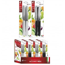 COLTELLI SET 4 TAVOLA BIANCO/NERO IN BOX CM.11 (40pz)